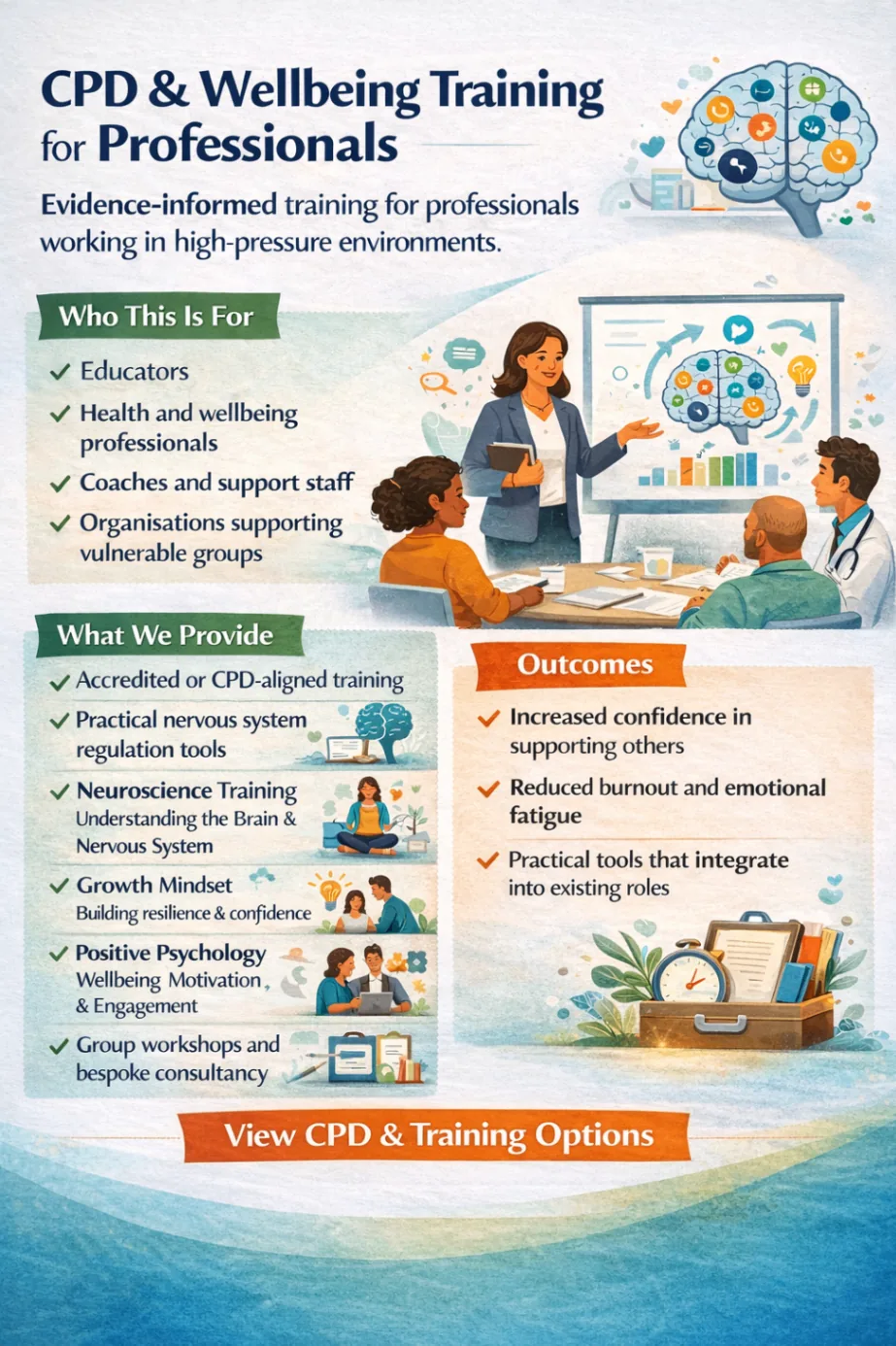 Workplace wellbeing and neurodiversity training session for a UK organisation, supporting employee regulation and mental health